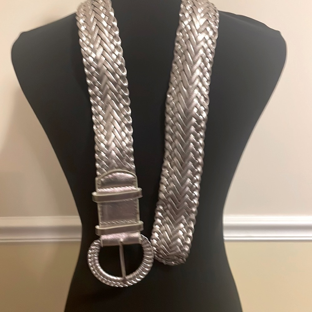 Silver Woven Belt